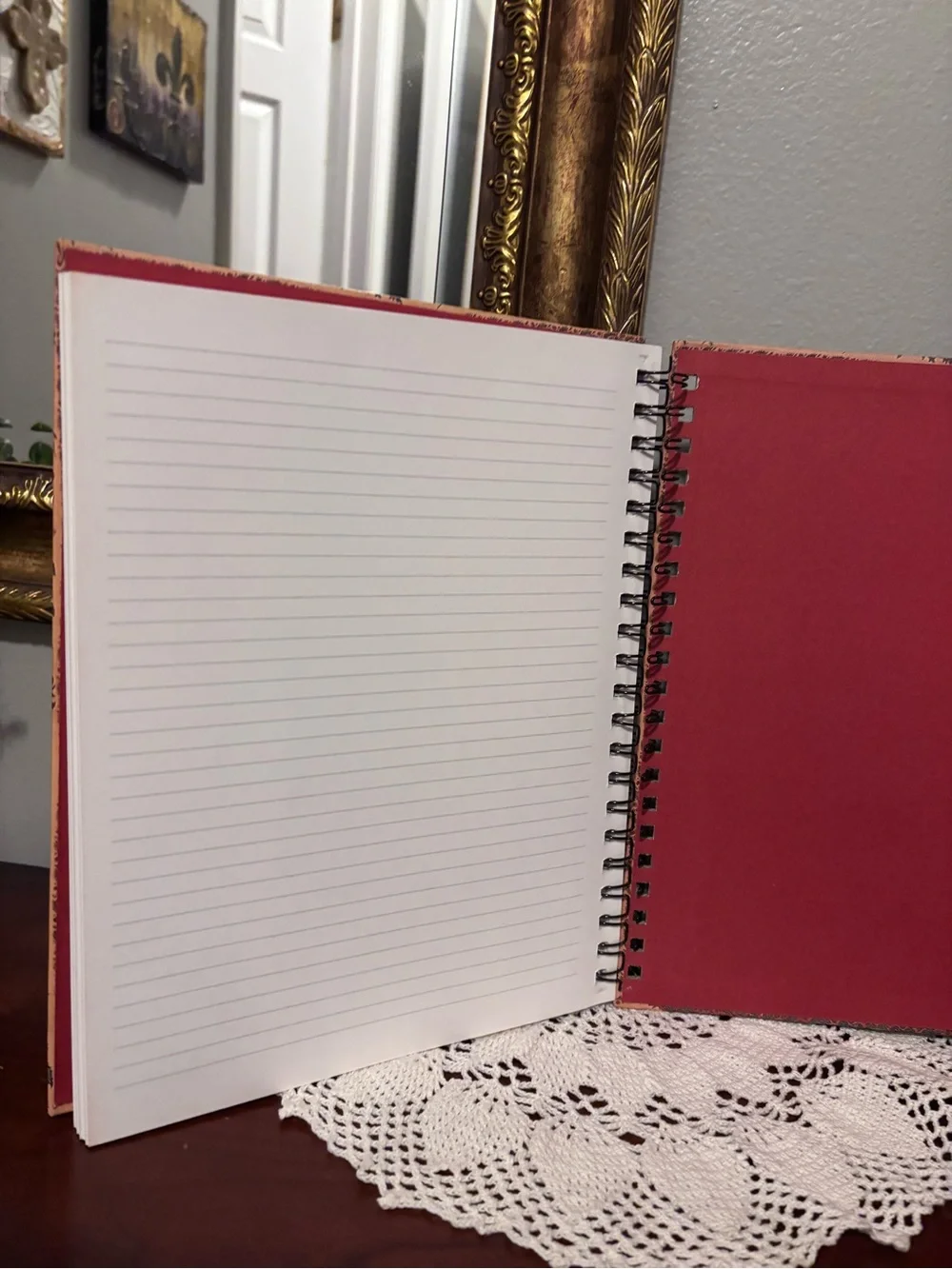 New Piccadilly Floral Spiral Lined Journal “Be Inspired”. 9 X 11.